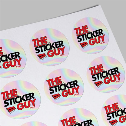 Custom Holographic Printed Stickers Round