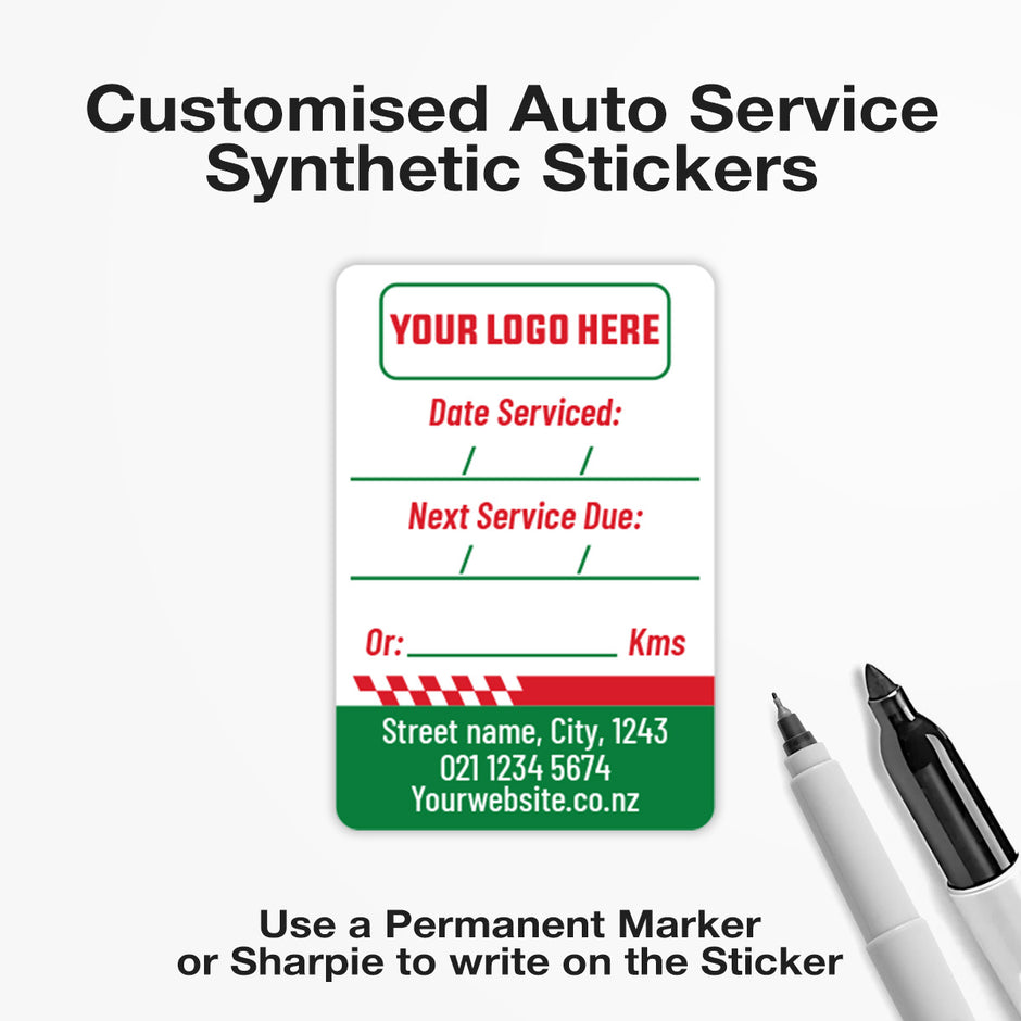 For Service Call Sticker Examples Automotive Stickers NZ – Service & Lube Labels | The Sticker Guy