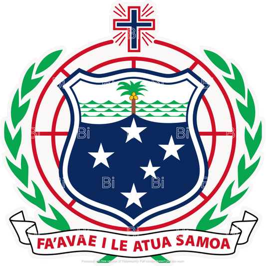 Samoa Shield Car Decal Sticker