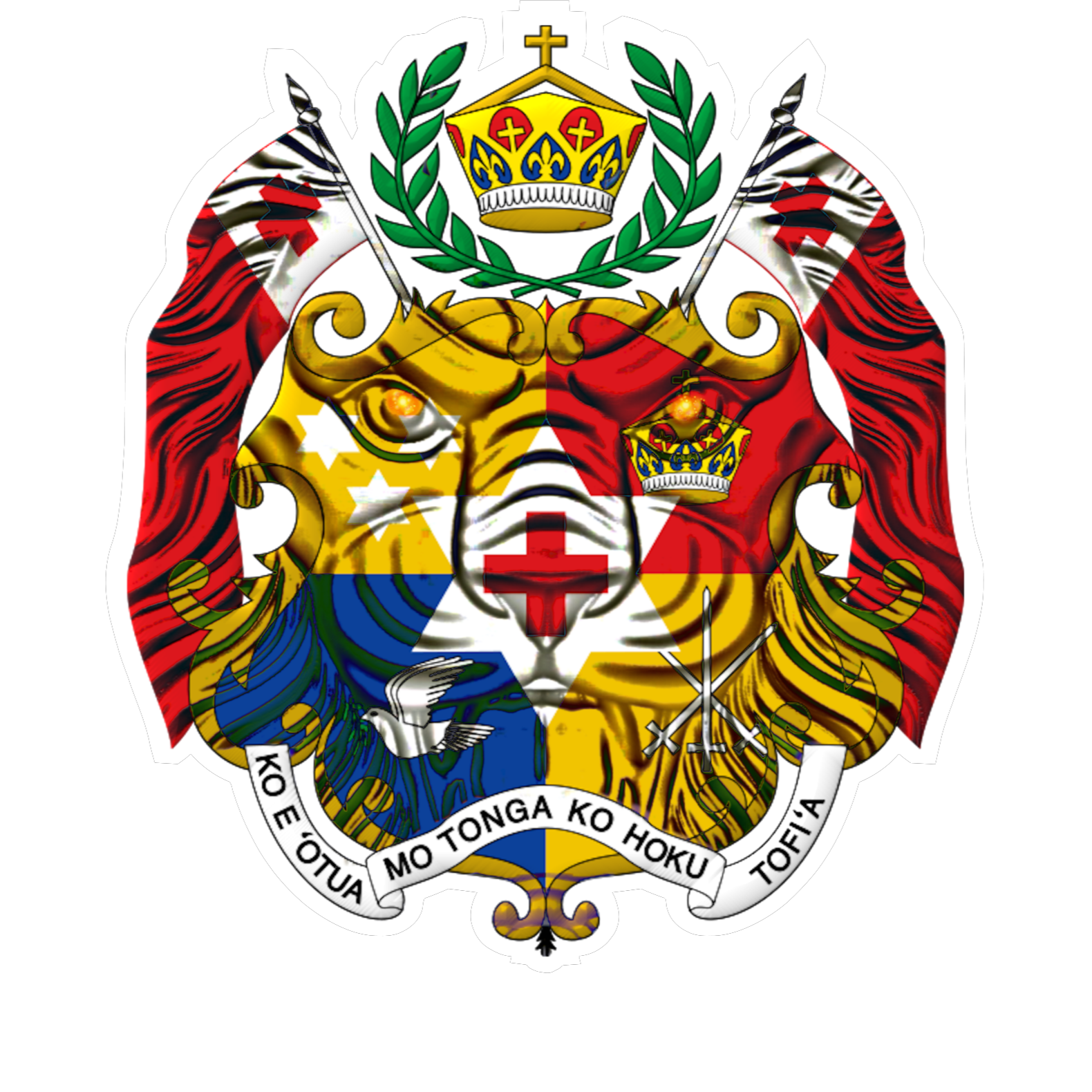 Tonga Sticker Tonga Coat of Arms Shield sticker decal – The Sticker Guy