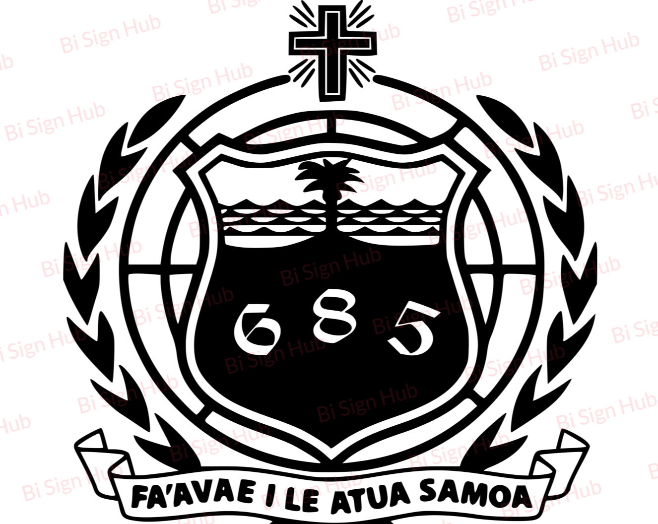Samoan Shield 685 Sticker Decal Bi Sign Hub – The Sticker Guy